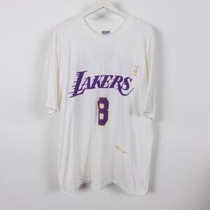 Kobe Bryant Boot T Shirt Champion Size Xl Lakers Basketball White Tee